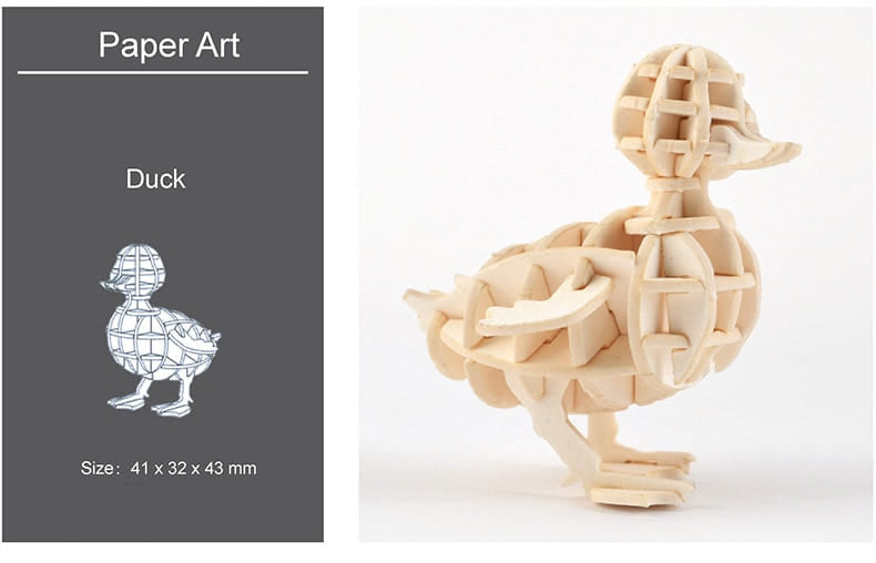 Puzzle 3d bois canard