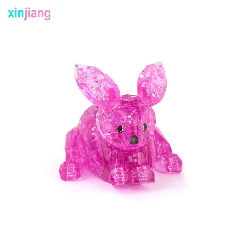 Puzzle 3d crystal lapin