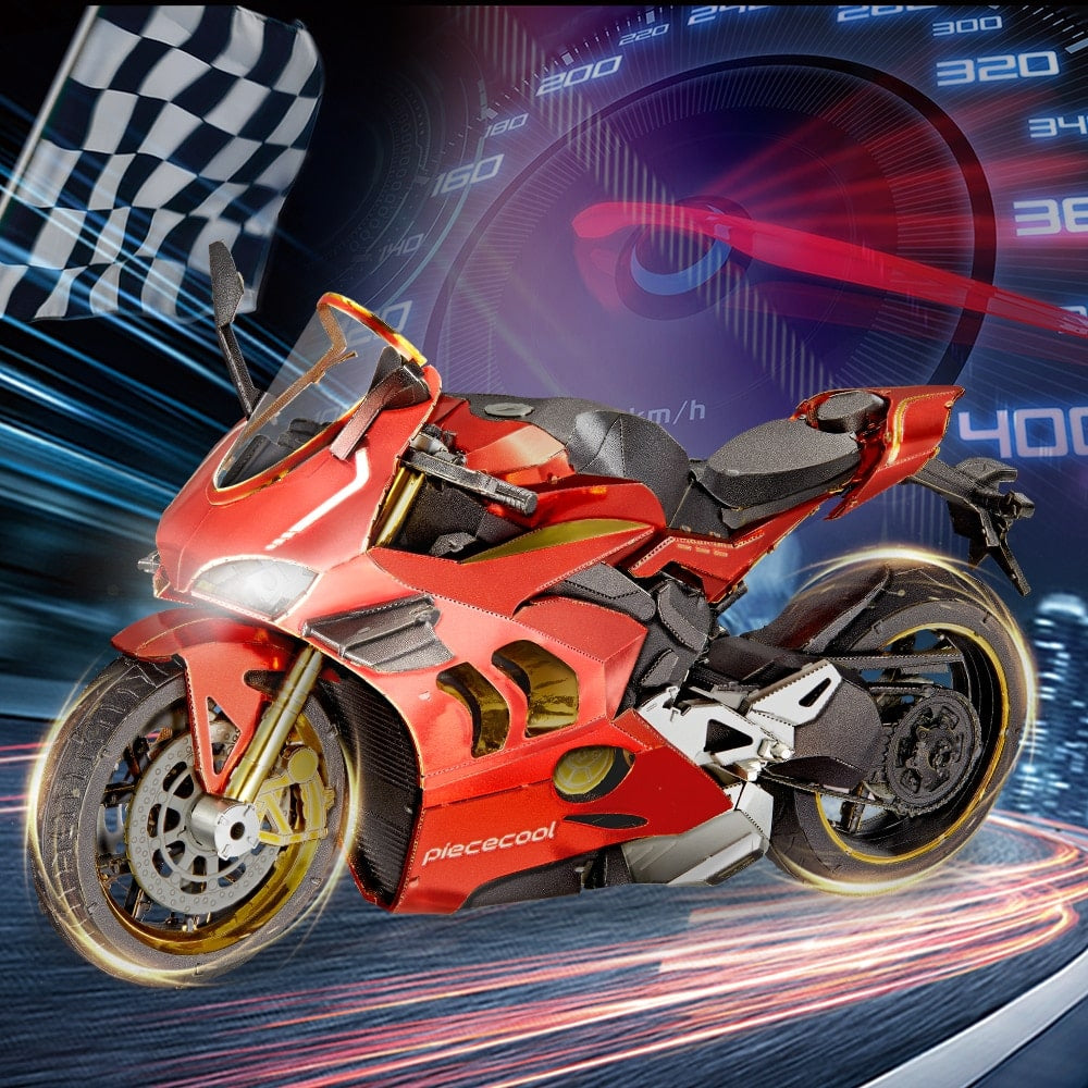 puzzle 3d metal moto