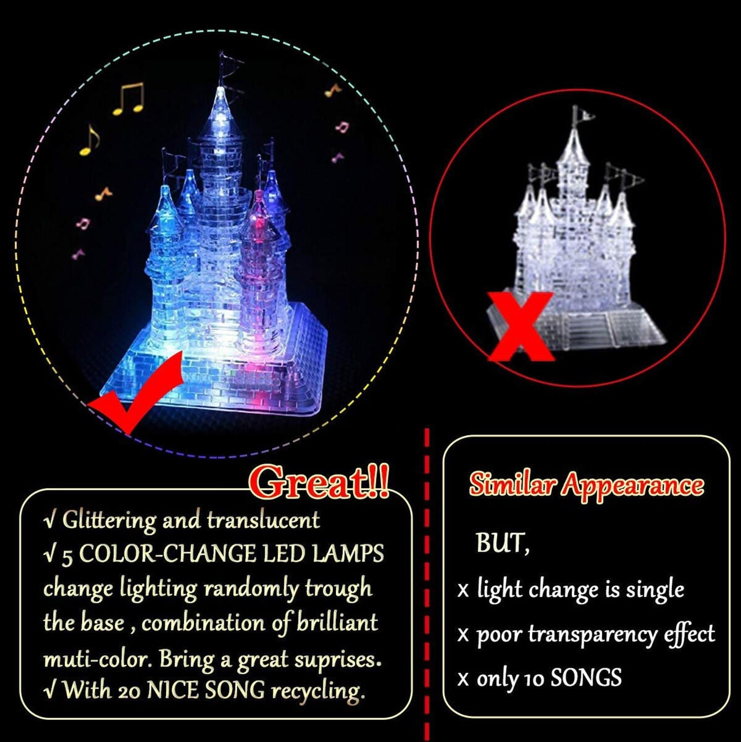Puzzle 3d crystal chateau
