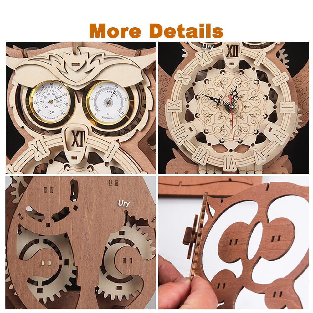 Puzzle 3d hibou horloge