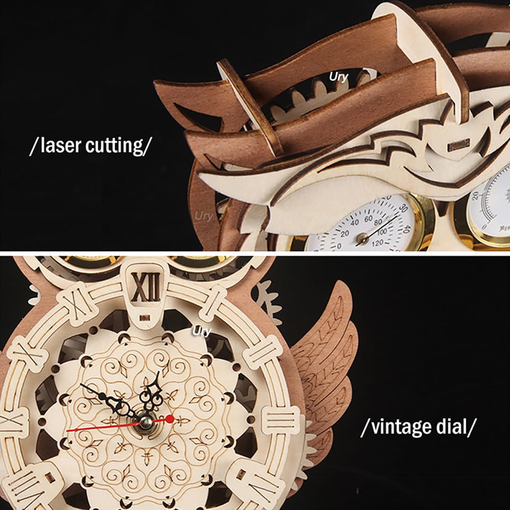 Puzzle 3d hibou horloge