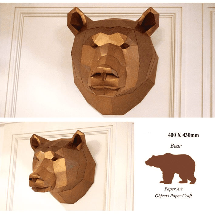 Puzzle 3d tete d'ours
