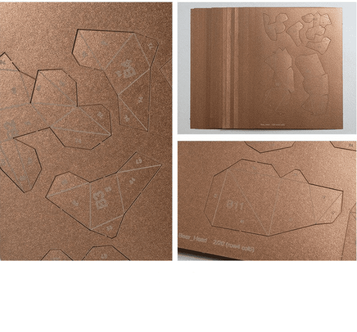 Puzzle 3d tete d'ours