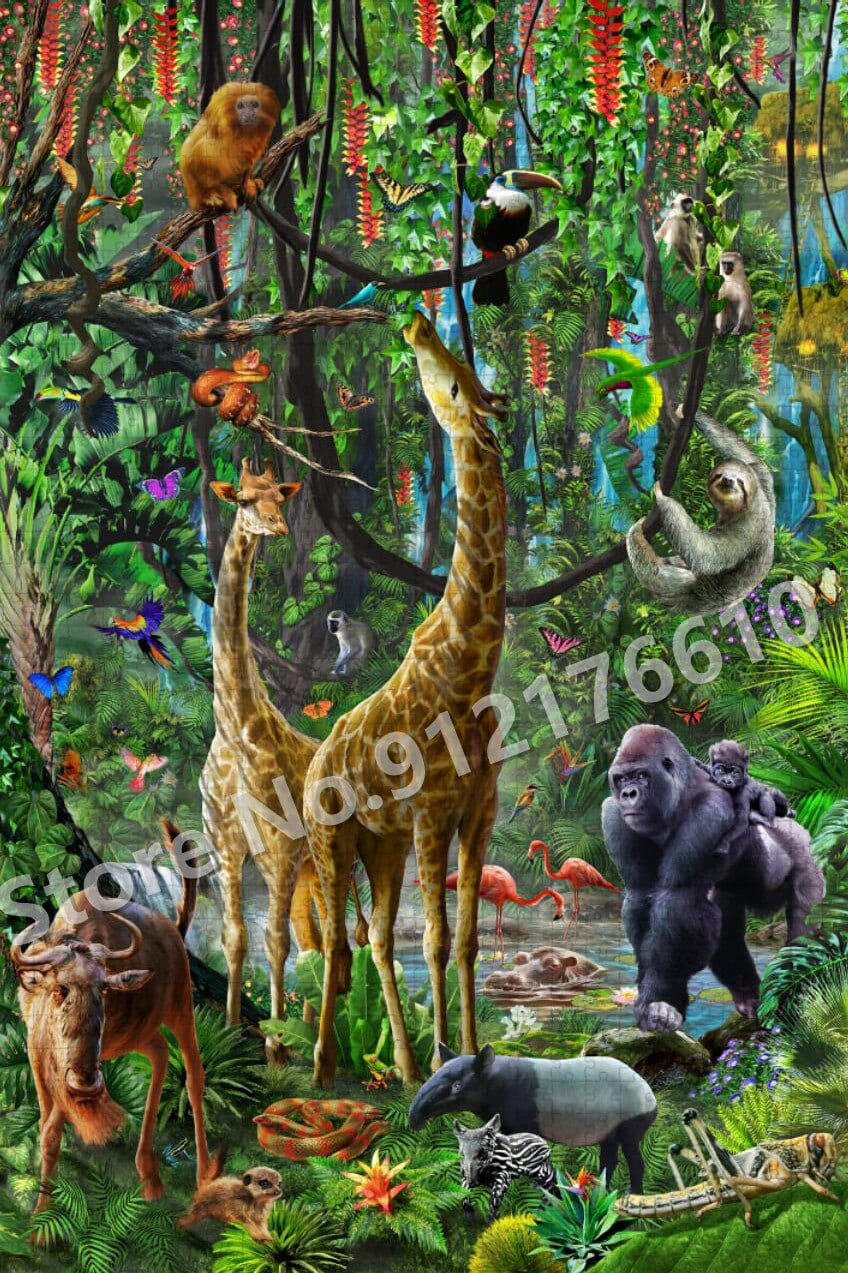 Puzzle animaux de la foret 1000 pièces