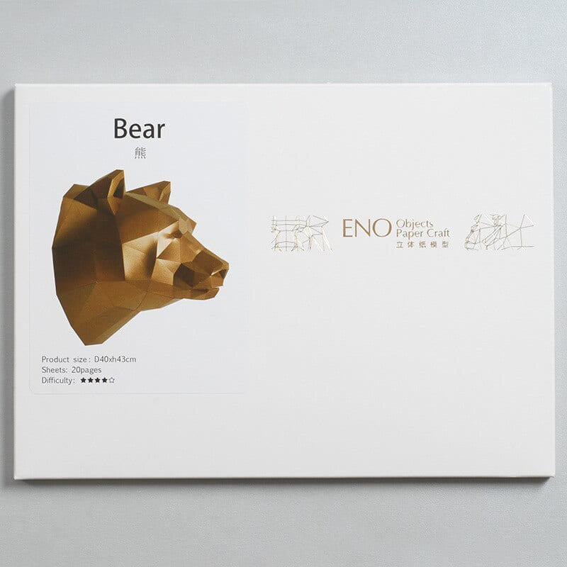 Puzzle 3d tete d'ours