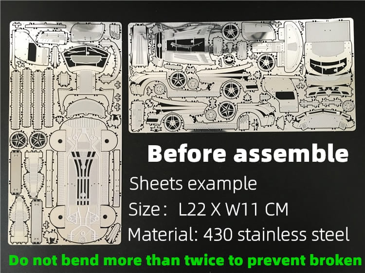 Puzzle 3d metal moto