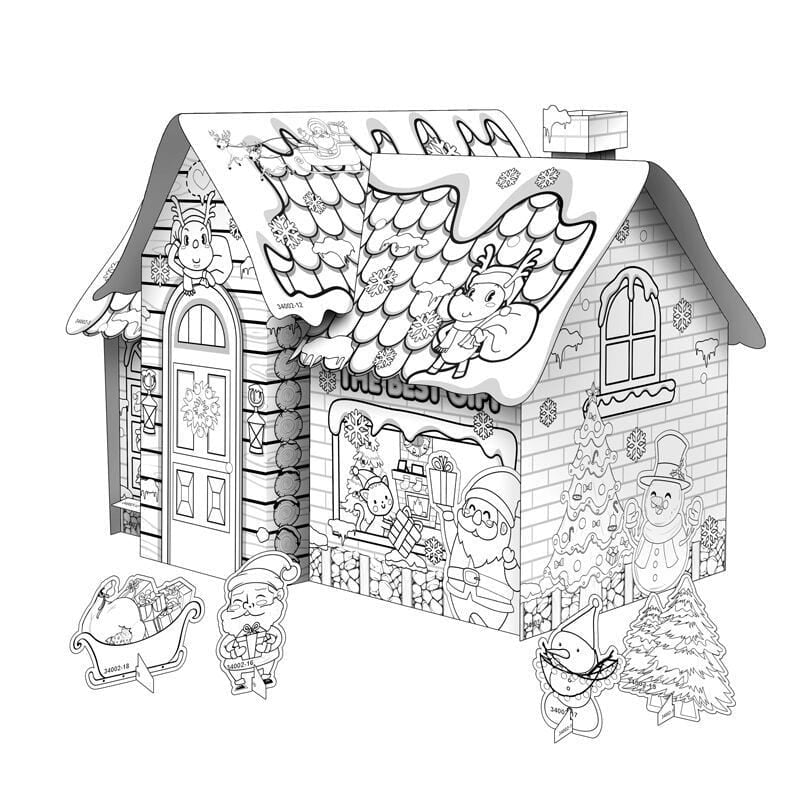 Puzzle 3d maison de noel