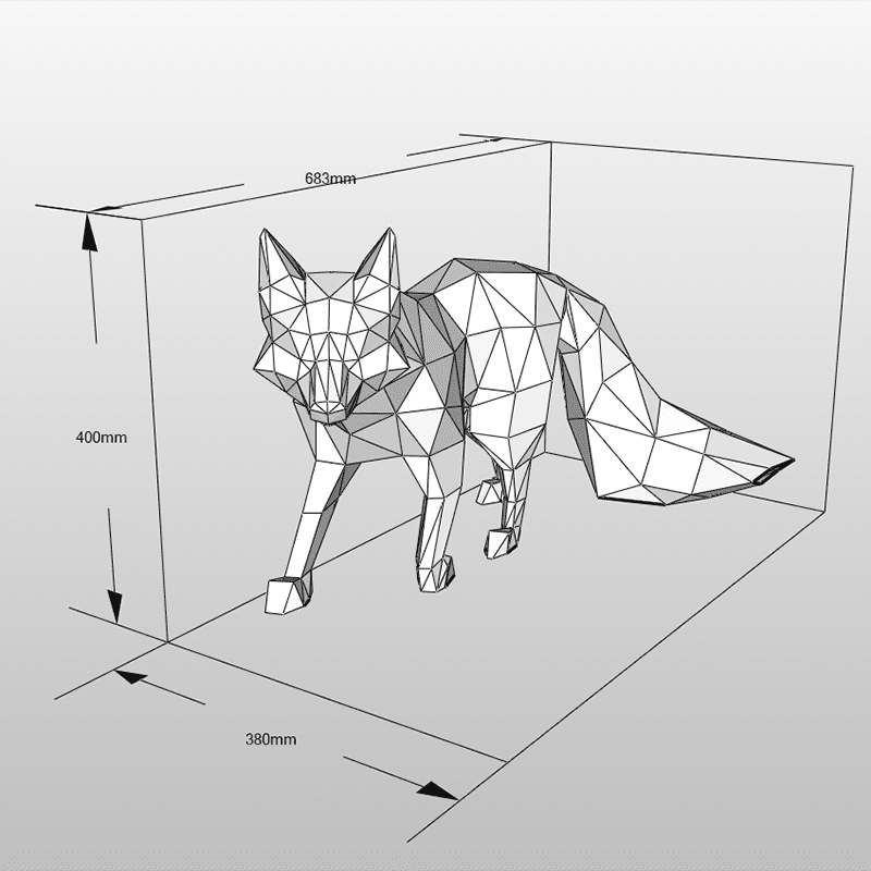 Puzzle en 3D d'un Renard