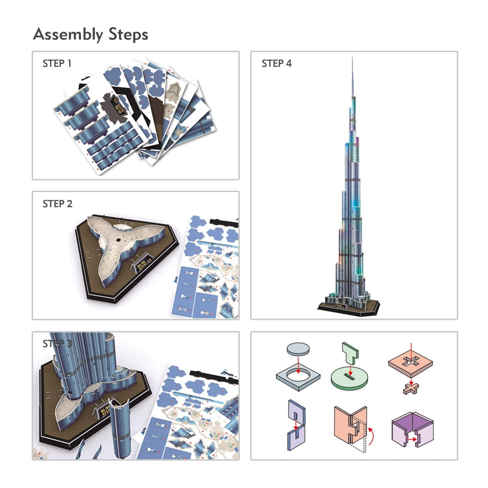 Puzzle 3d tour de dubai