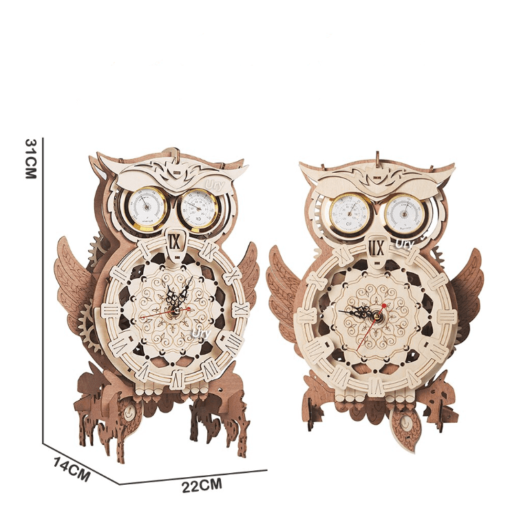 Puzzle en 3d hibou horloge