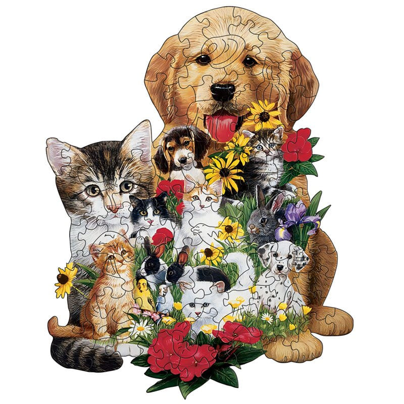 Puzzle Chat Et Chien en bois