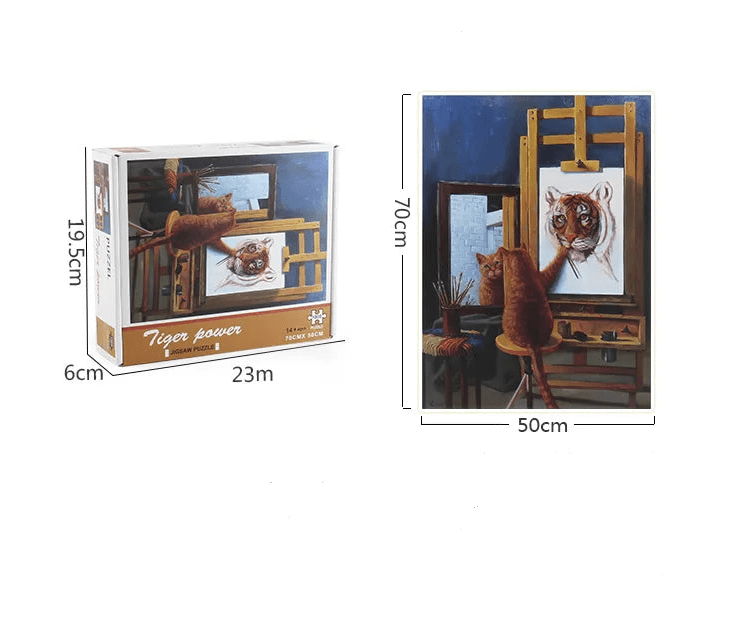 Puzzle chat tigre 1000 pièces