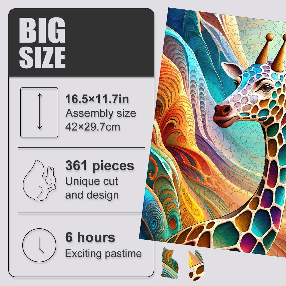 Puzzle girafe en bois