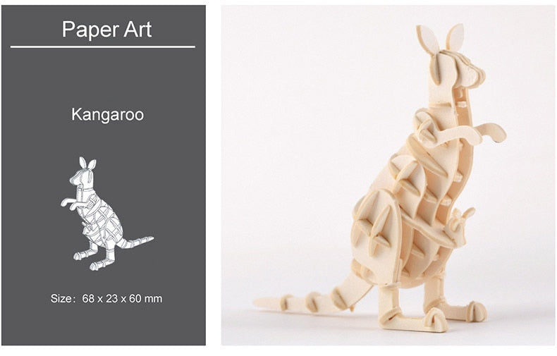 Puzzle en bois kangourou