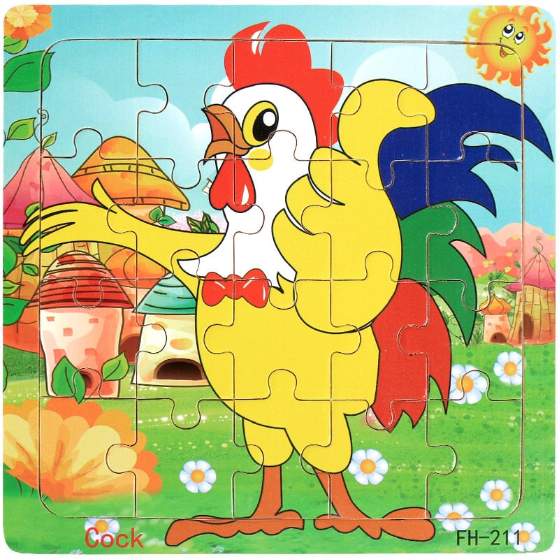 Puzzle maternelle poule