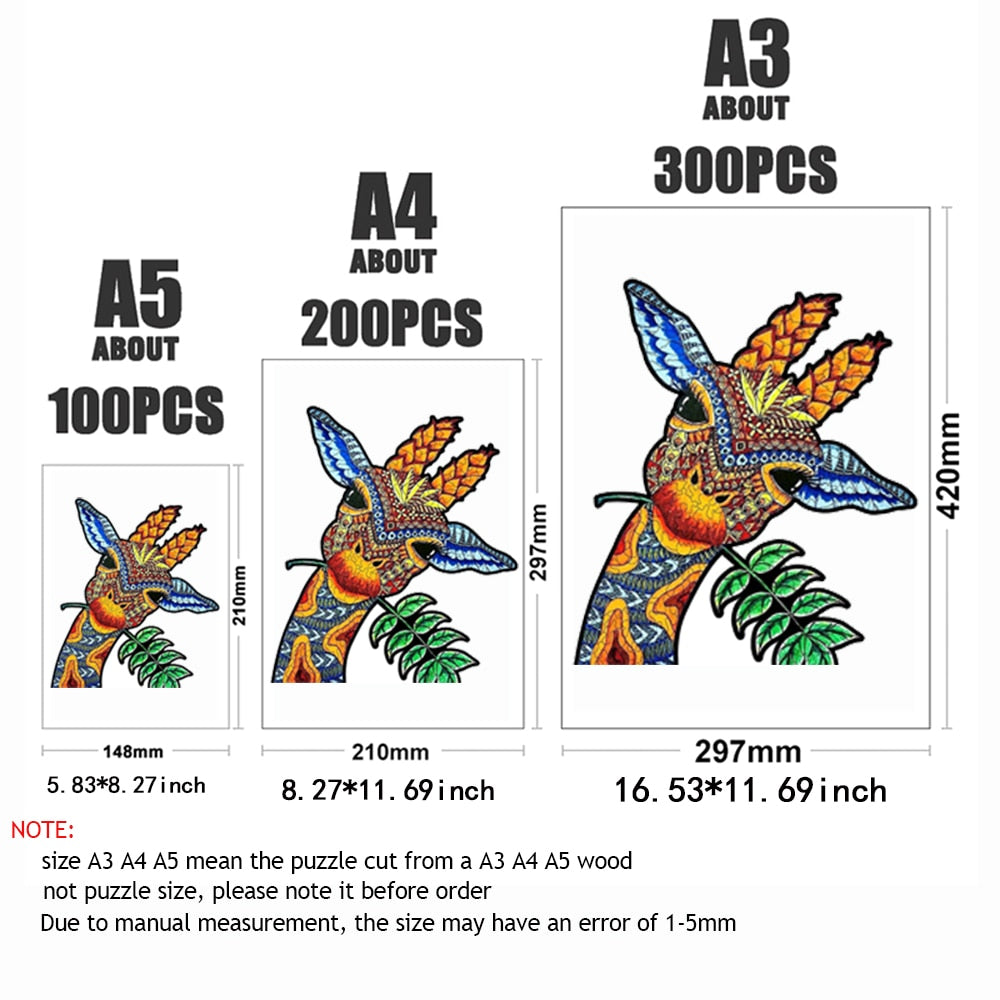 Puzzle forme animaux bois