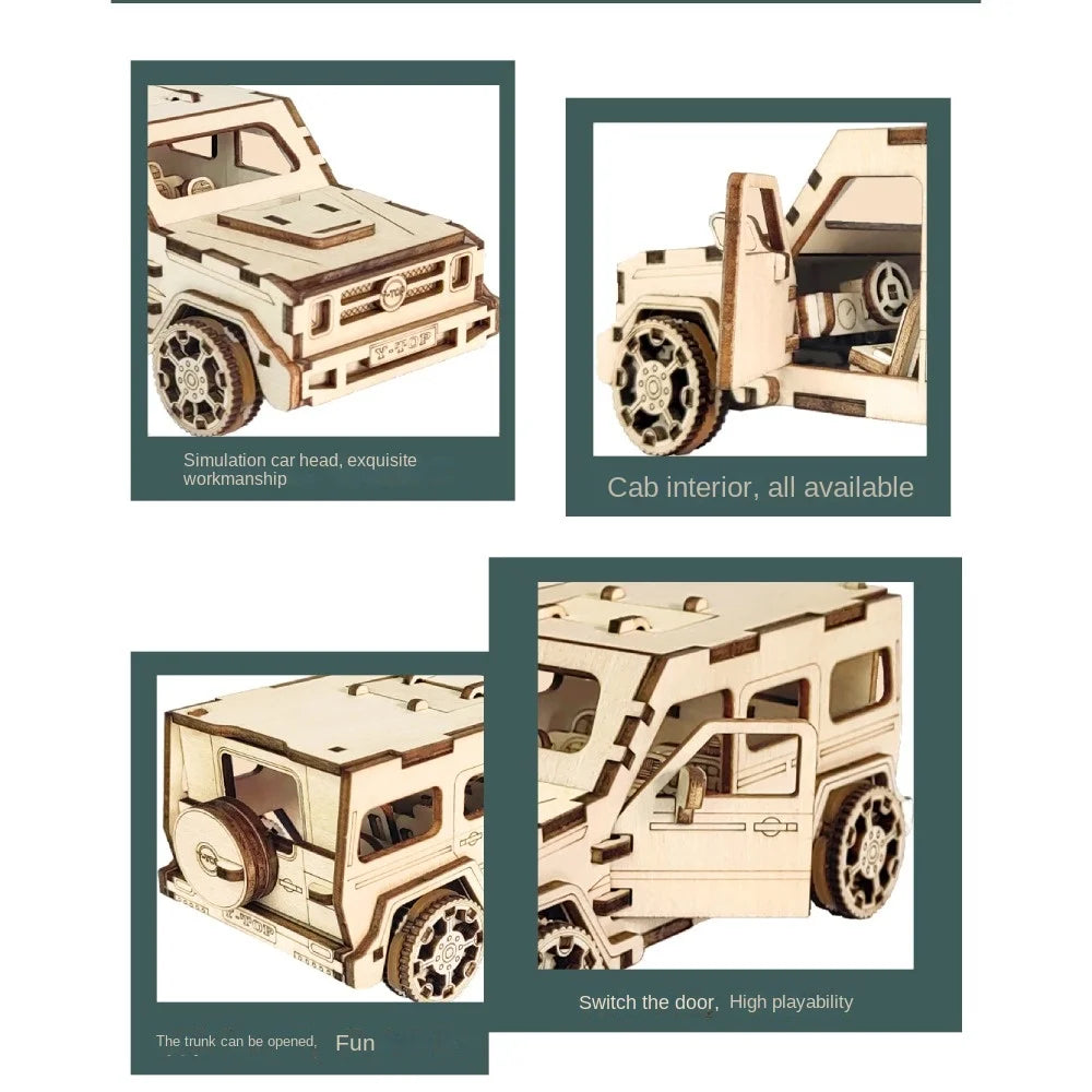 Puzzle en bois voiture