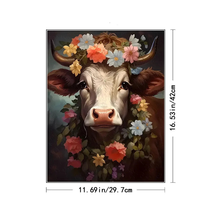 Puzzle en bois vache