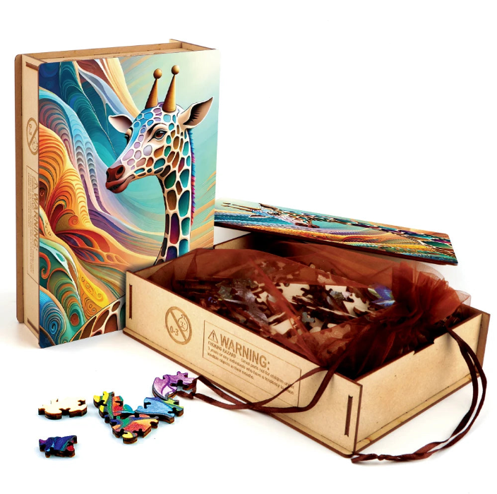 Puzzle girafe en bois