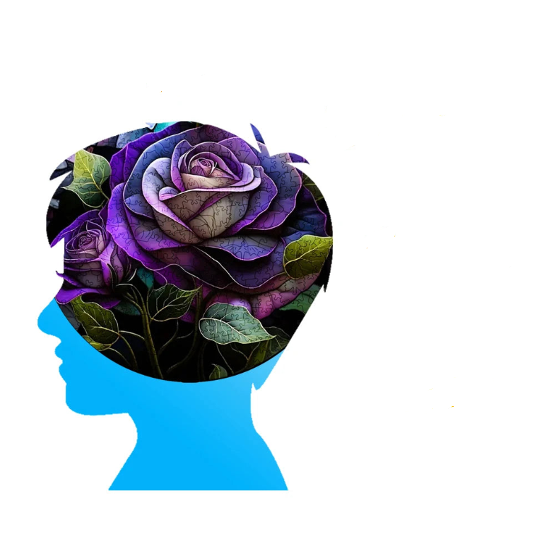 Puzzle rond fleurs