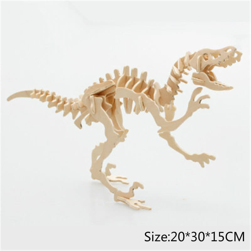 Puzzle 3d en bois dinosaure