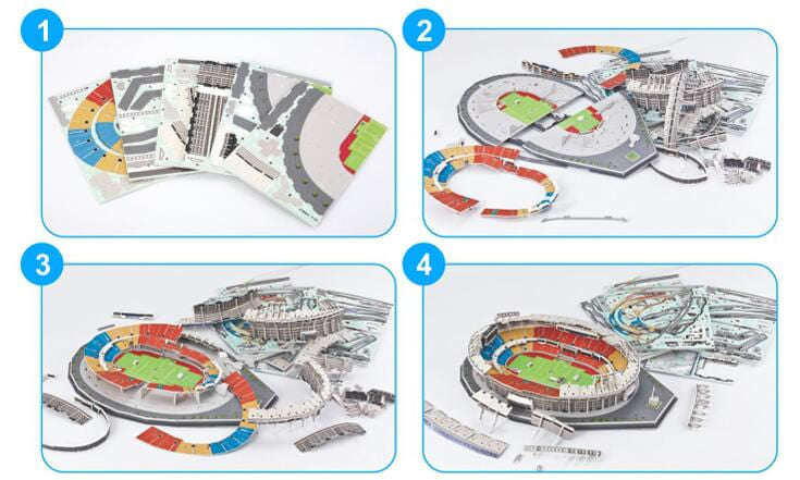 Puzzle 3d stade de foot