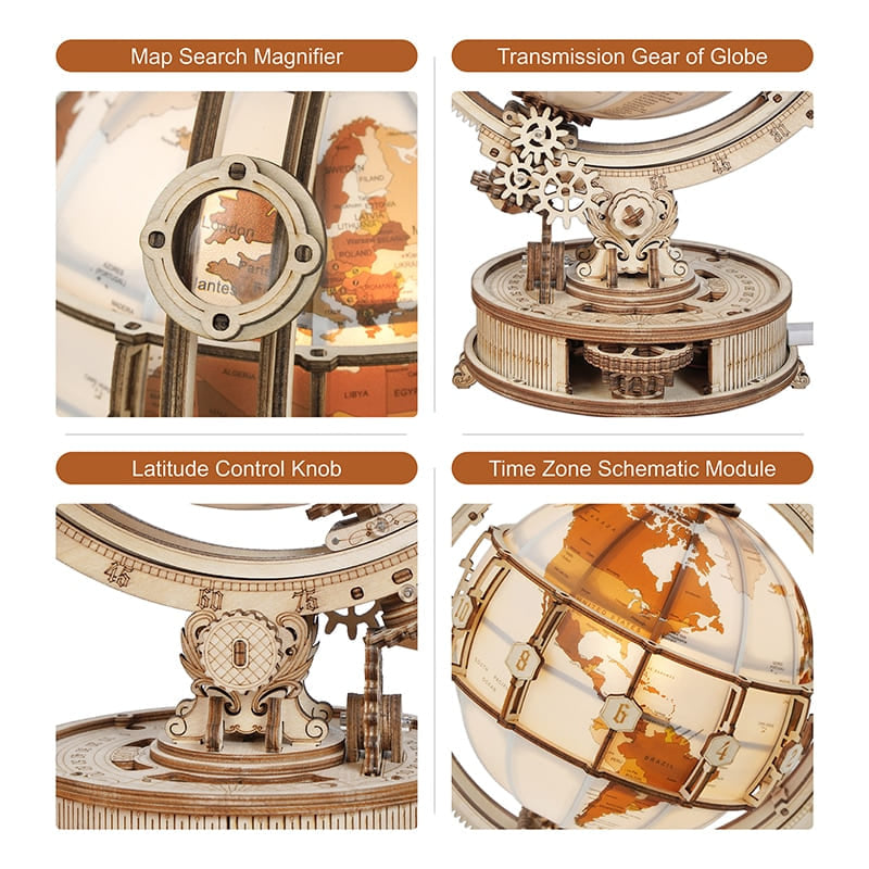 Puzzle 3d globe lumineux