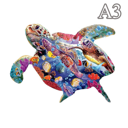 Puzzle avec piece en forme d'animaux