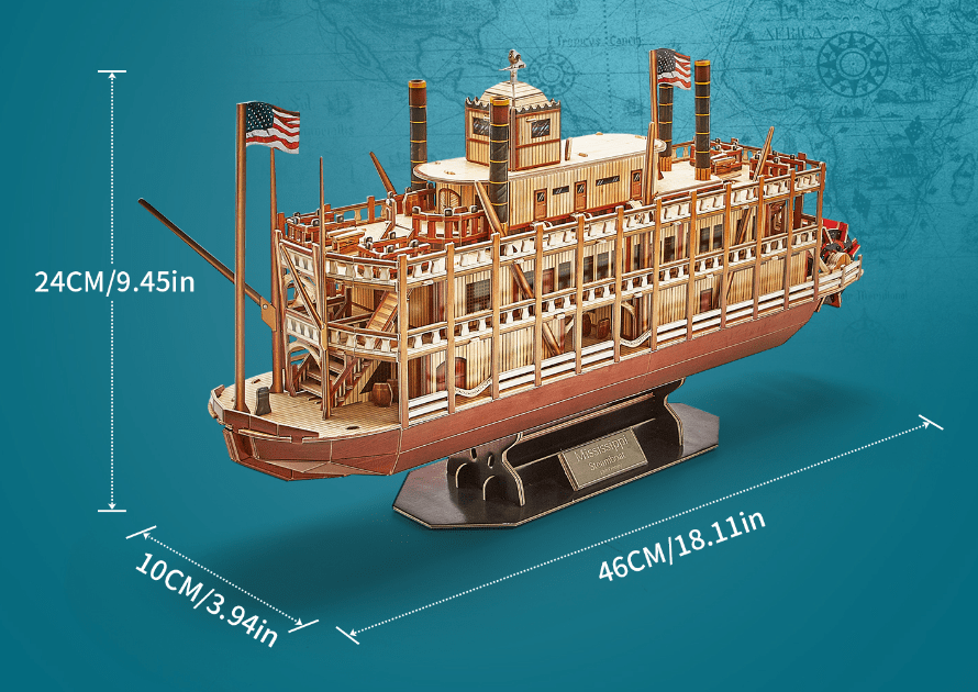 puzzle 3d mississippi steamboat