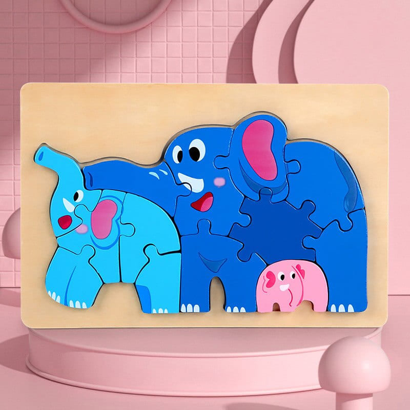 Puzzle bois animaux elephant