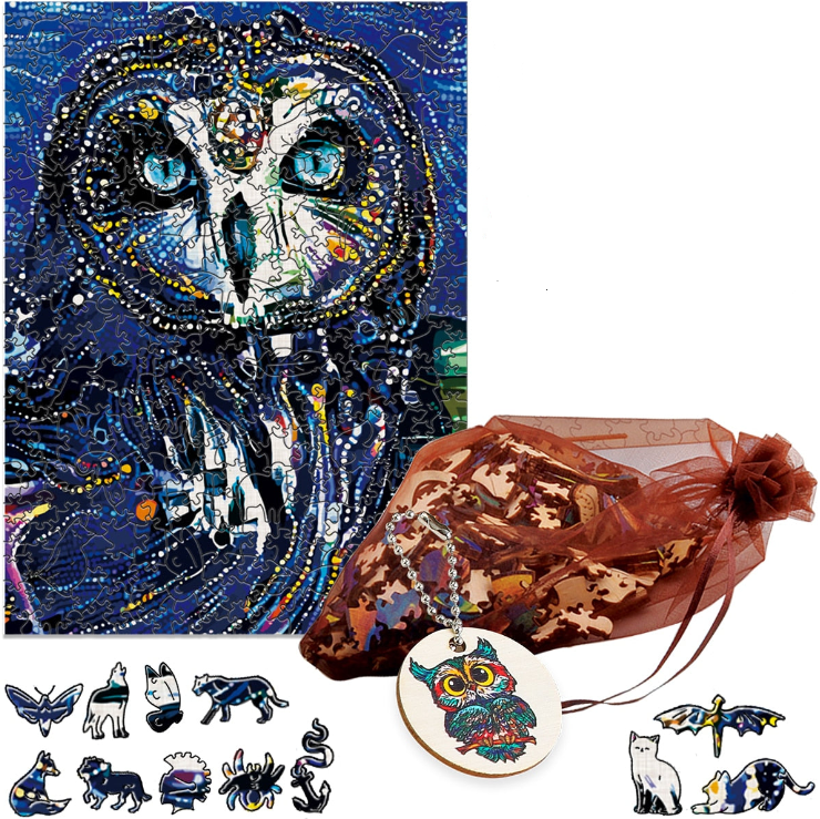 Puzzle hibou en bois