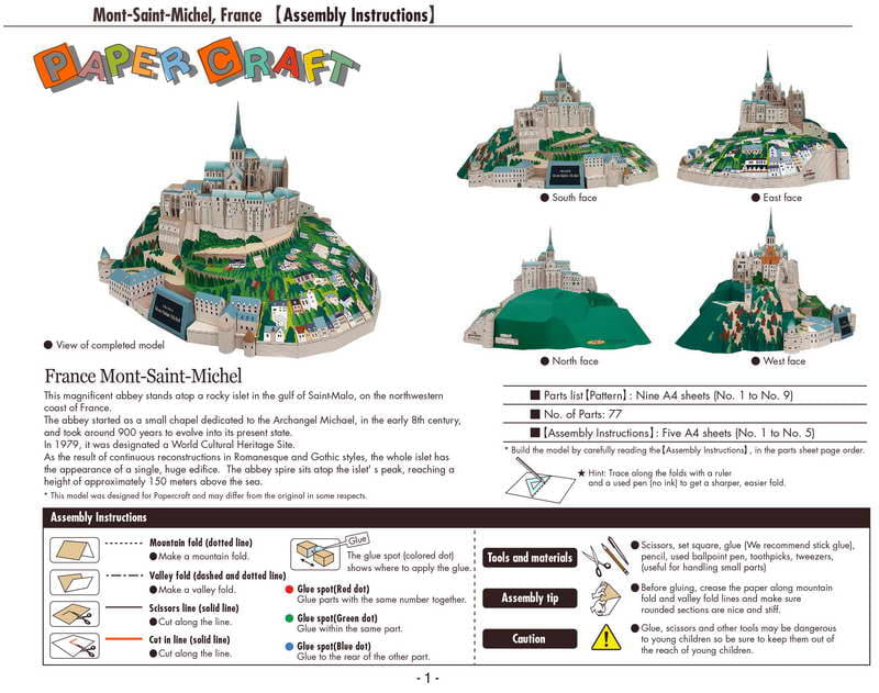 Puzzle 3d mont saint michel