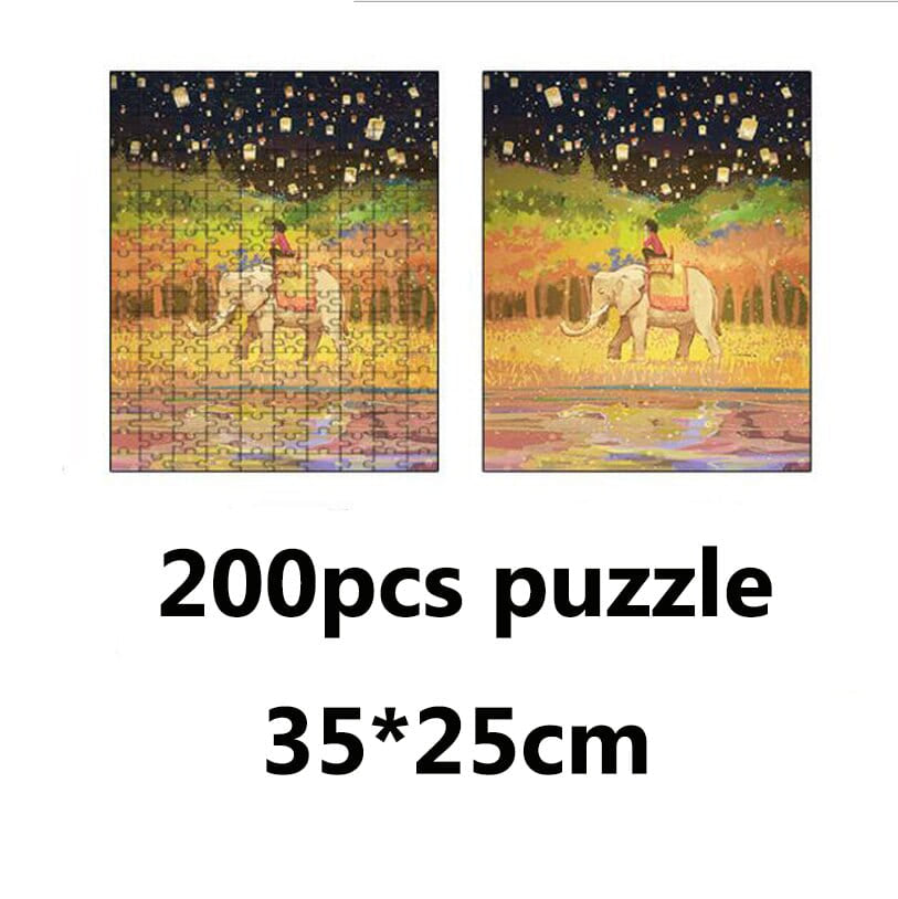 Puzzle 200 pièces elephant
