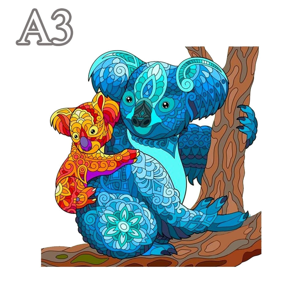 Puzzle avec piece en forme d'animaux