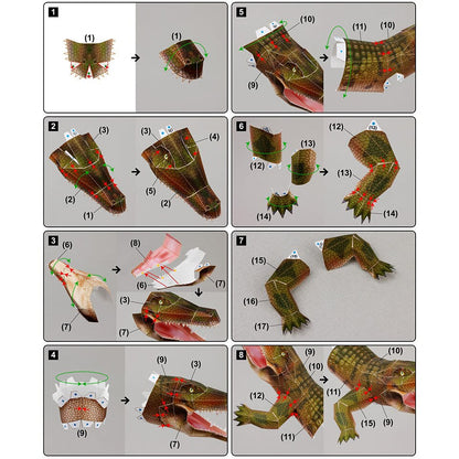 Puzzle 3d crocodile