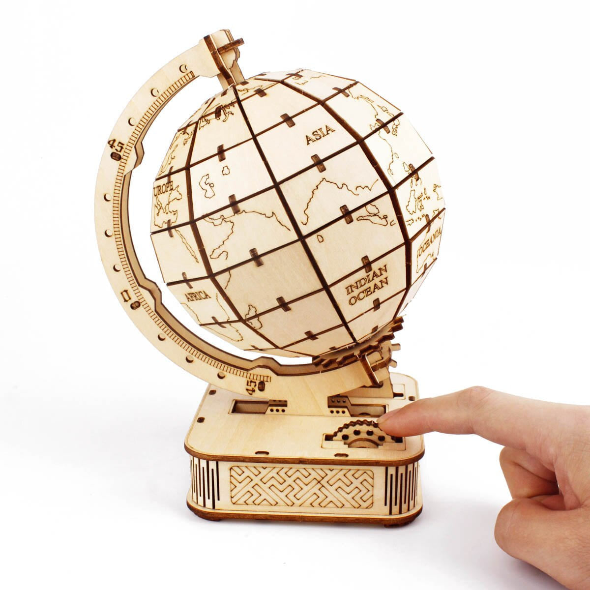 Puzzle 3d bois globe terrestre