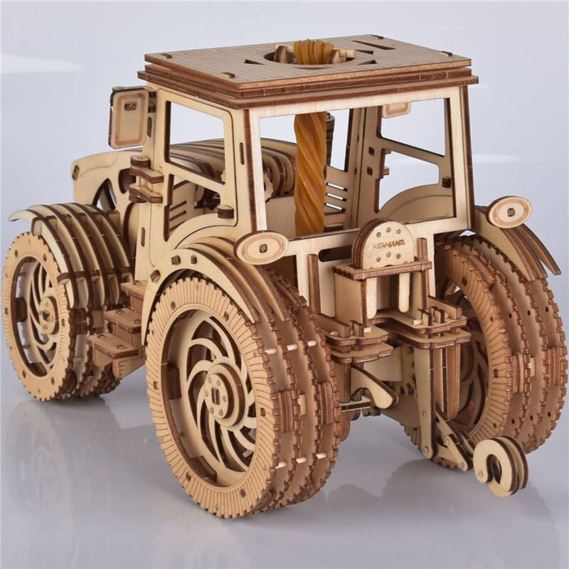 Puzzle 3d bois tracteur