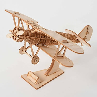 Puzzle 3d bois avion