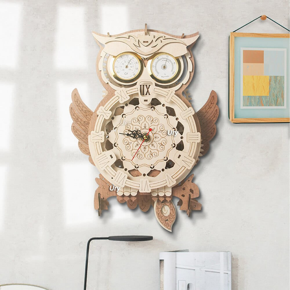 Puzzle 3d hibou horloge