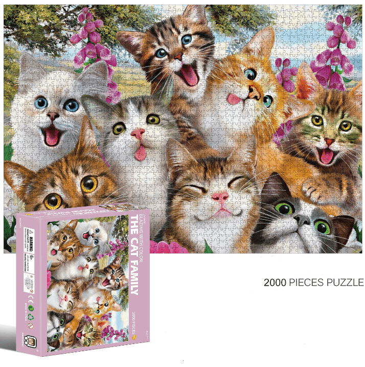 Puzzle 2000 pièces chat