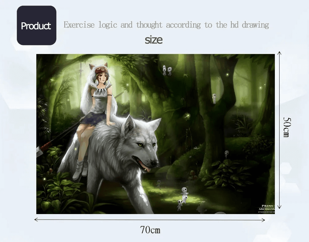 Puzzle 1000 pieces femme loup