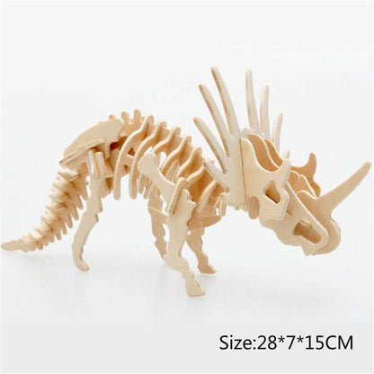 Puzzle 3d en bois dinosaure