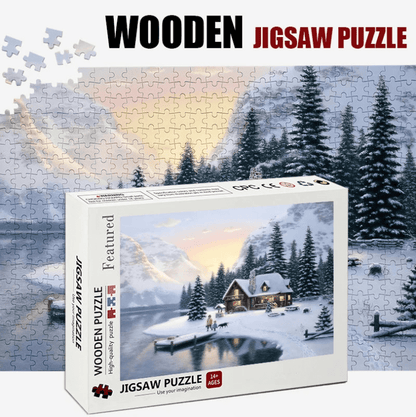 Puzzle 1000 paysage d'hiver