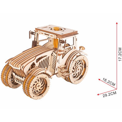 Puzzle 3d bois tracteur