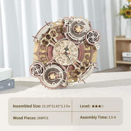 Puzzle 3d bois horloge