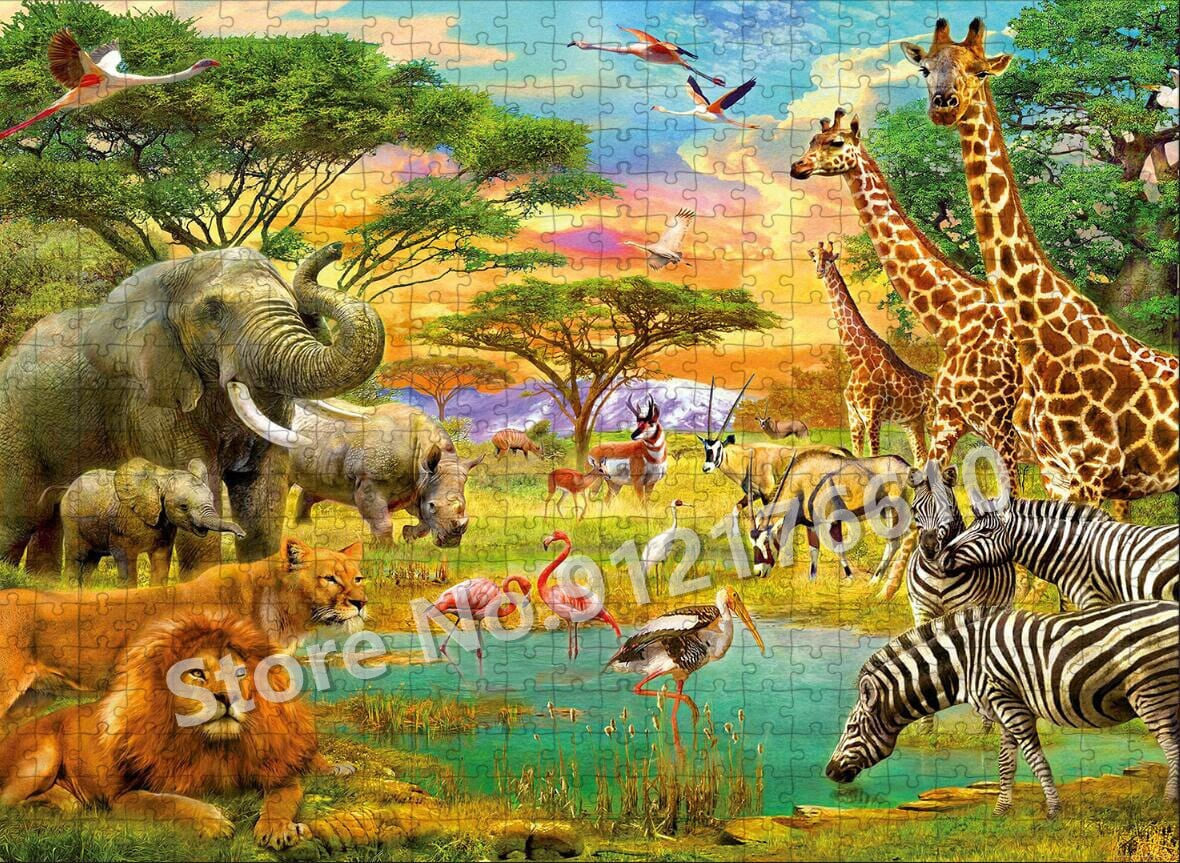 Puzzle animaux zoo