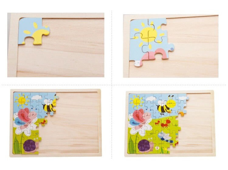 Puzzle bois animaux de la ferme