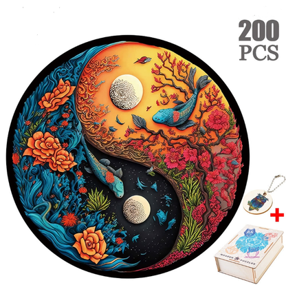 Puzzle  200 pièces yin yang nature