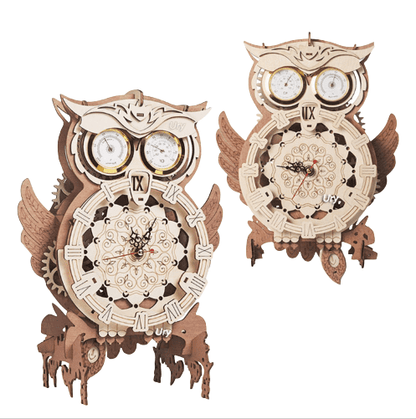 Puzzle 3d hibou horloge